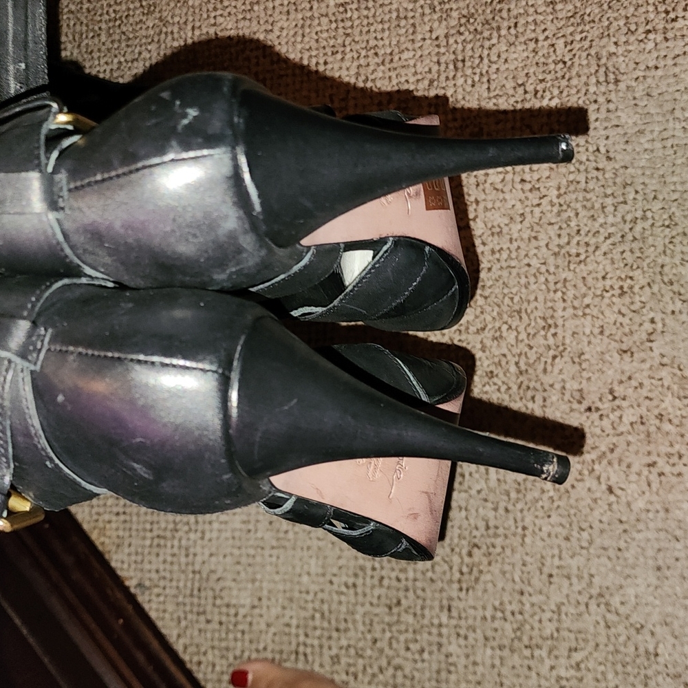 JOIE REAL LEATHER STRAPED PLATFORM HIGH HEEL SEXY AZZ BOOTIE EUC - Picture 7 of 12